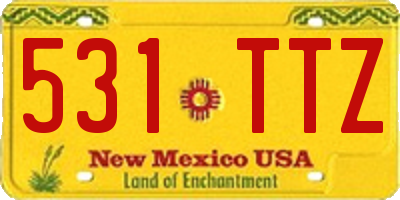 NM license plate 531TTZ