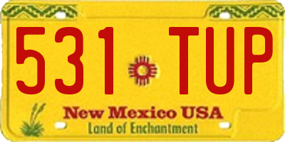 NM license plate 531TUP