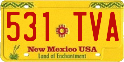 NM license plate 531TVA