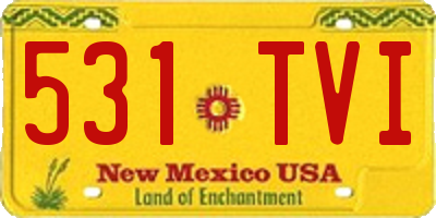 NM license plate 531TVI