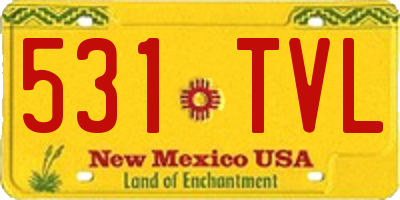 NM license plate 531TVL