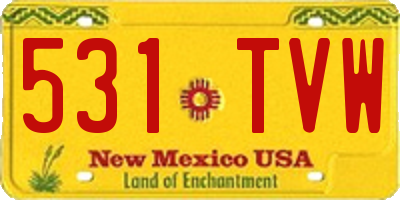 NM license plate 531TVW