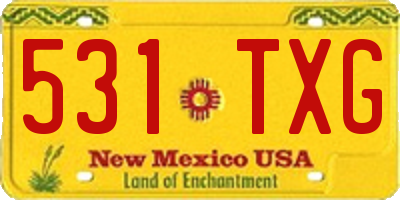 NM license plate 531TXG