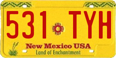 NM license plate 531TYH