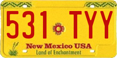NM license plate 531TYY