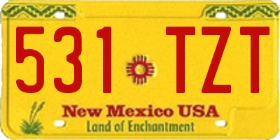 NM license plate 531TZT
