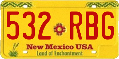 NM license plate 532RBG