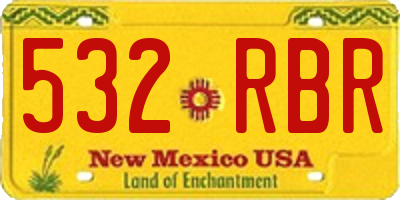 NM license plate 532RBR