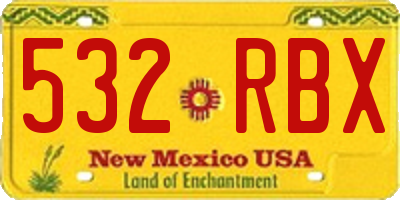 NM license plate 532RBX