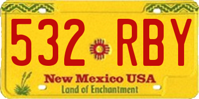 NM license plate 532RBY
