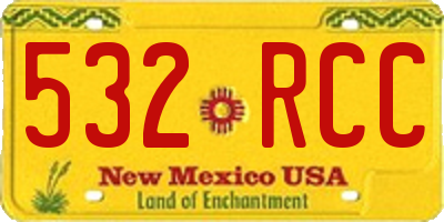 NM license plate 532RCC