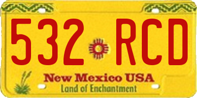NM license plate 532RCD