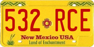 NM license plate 532RCE