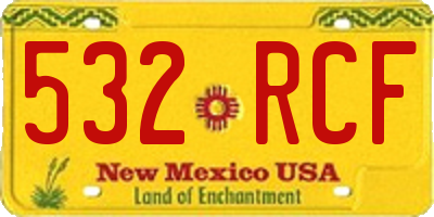 NM license plate 532RCF