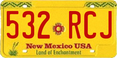 NM license plate 532RCJ