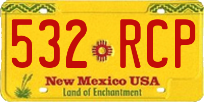 NM license plate 532RCP