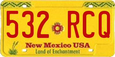 NM license plate 532RCQ