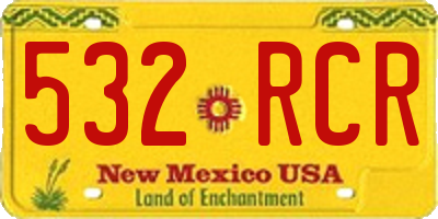 NM license plate 532RCR