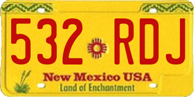 NM license plate 532RDJ