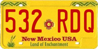 NM license plate 532RDQ