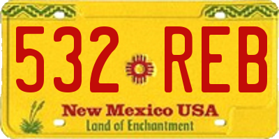 NM license plate 532REB