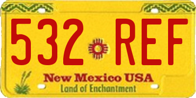 NM license plate 532REF