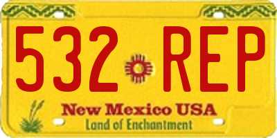 NM license plate 532REP