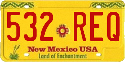 NM license plate 532REQ