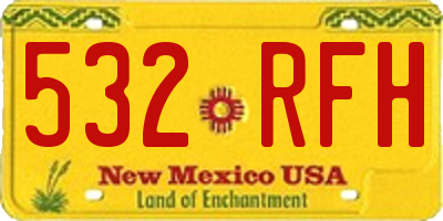 NM license plate 532RFH