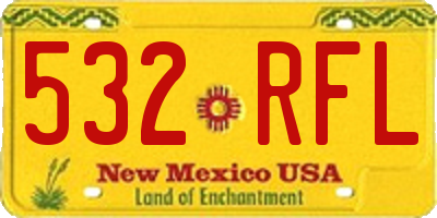NM license plate 532RFL