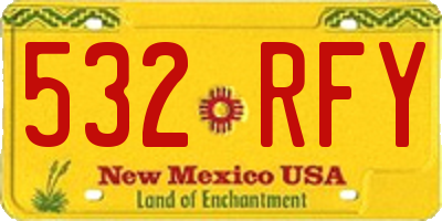 NM license plate 532RFY