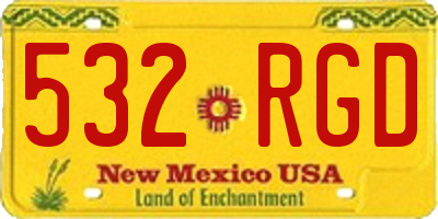 NM license plate 532RGD