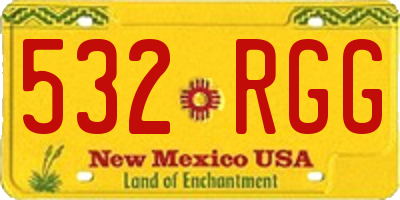 NM license plate 532RGG