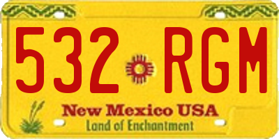NM license plate 532RGM