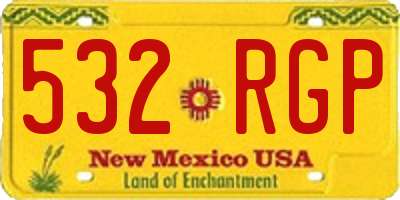 NM license plate 532RGP