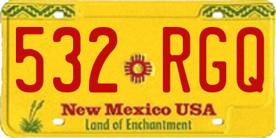 NM license plate 532RGQ