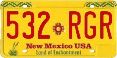 NM license plate 532RGR