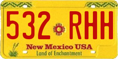 NM license plate 532RHH