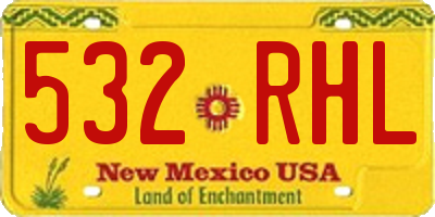 NM license plate 532RHL