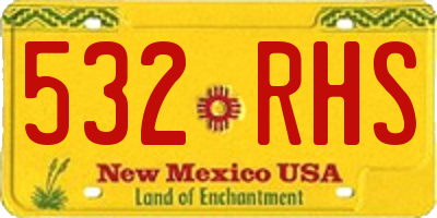 NM license plate 532RHS