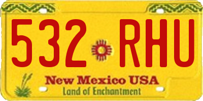 NM license plate 532RHU