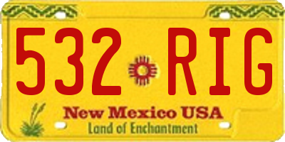 NM license plate 532RIG