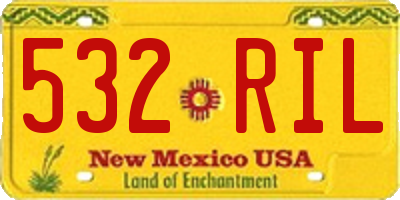 NM license plate 532RIL