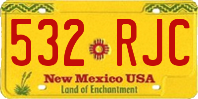 NM license plate 532RJC