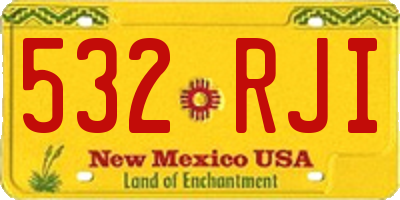 NM license plate 532RJI