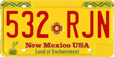 NM license plate 532RJN