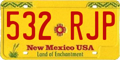NM license plate 532RJP
