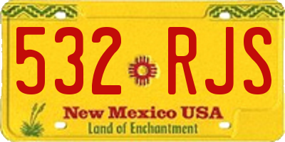 NM license plate 532RJS