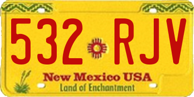 NM license plate 532RJV