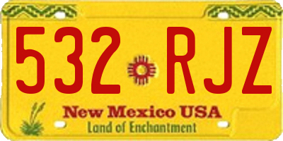 NM license plate 532RJZ